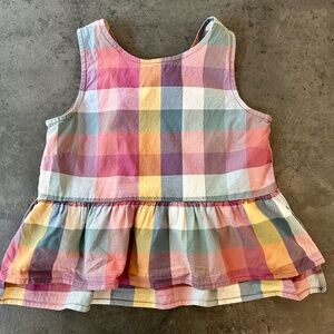 Tea Collecion Plaid Summer Top